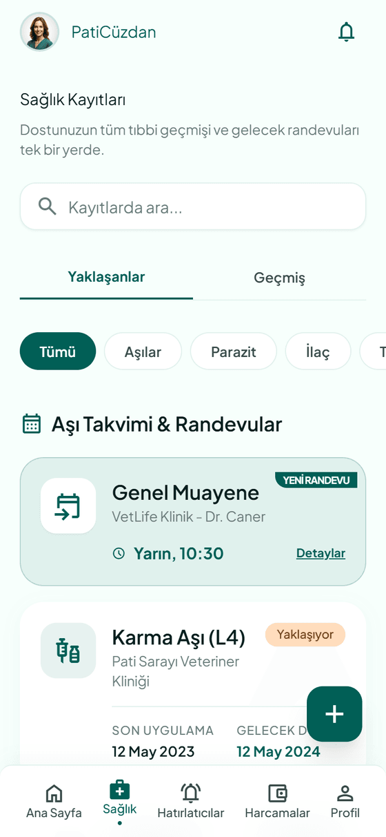 Sağlık ve belgeleri ekle